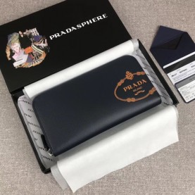 [PRADA-프라다] 사피아노 남성용 지퍼 라운드 장지갑