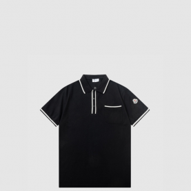 [MONCLER-몽클레어]로고 패치 코튼 폴로 셔츠