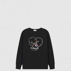 [MONCLER-몽클레어]로고 프린트 면 톱