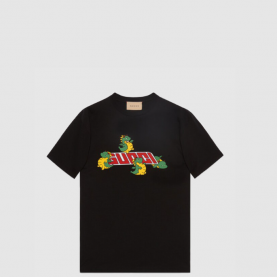 [GUCCI-구찌] 프린트 니트 면 티셔츠