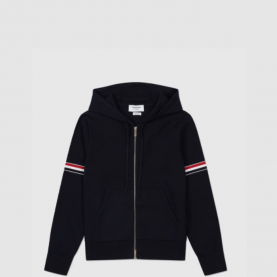 [THOM BROWNE-톰브라운] RWB 암 밴드 집업 후드(남녀공용)