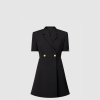 [LOUIS VUITTON-루이비통] 쇼트 슬리브드 테일러드 랩 드레스 1AHZY7