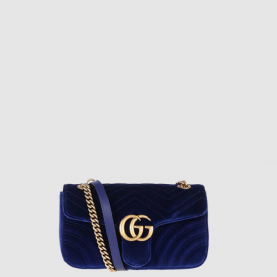 [GUCCI-구찌] GG 마몽 스몰 숄더백 벨벳(Velvet)