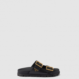 [PRADA-프라다] 레더 스트랩 슬라이드