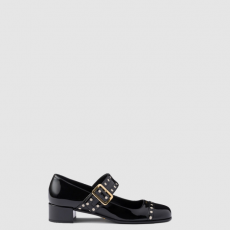 [PRADA-프라다] 페이턴트 메리제인 펌프스