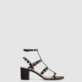 [VALENTINO-발렌티노] 송아지 가죽 락스터드 슬라이드 샌들