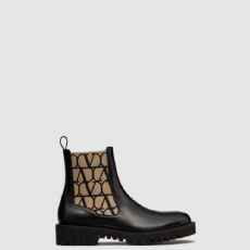 [VALENTINO-발렌티노] 송아지 가죽 트왈 이코노그라프 컴뱃 부츠