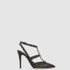 [VALENTINO-발렌티노] 페이턴트 가죽 락스터드 케이지 펌프스