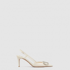 [VALENTINO-발렌티노] 송아지 가죽 VLOGO SIGNATURE 슬링백 펌프스