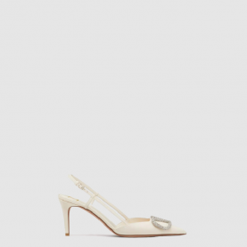 [VALENTINO-발렌티노] 송아지 가죽 VLOGO SIGNATURE 슬링백 펌프스