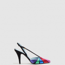 [VALENTINO-발렌티노] 폴리폴리아주 스웨이드 슬링백 펌프스